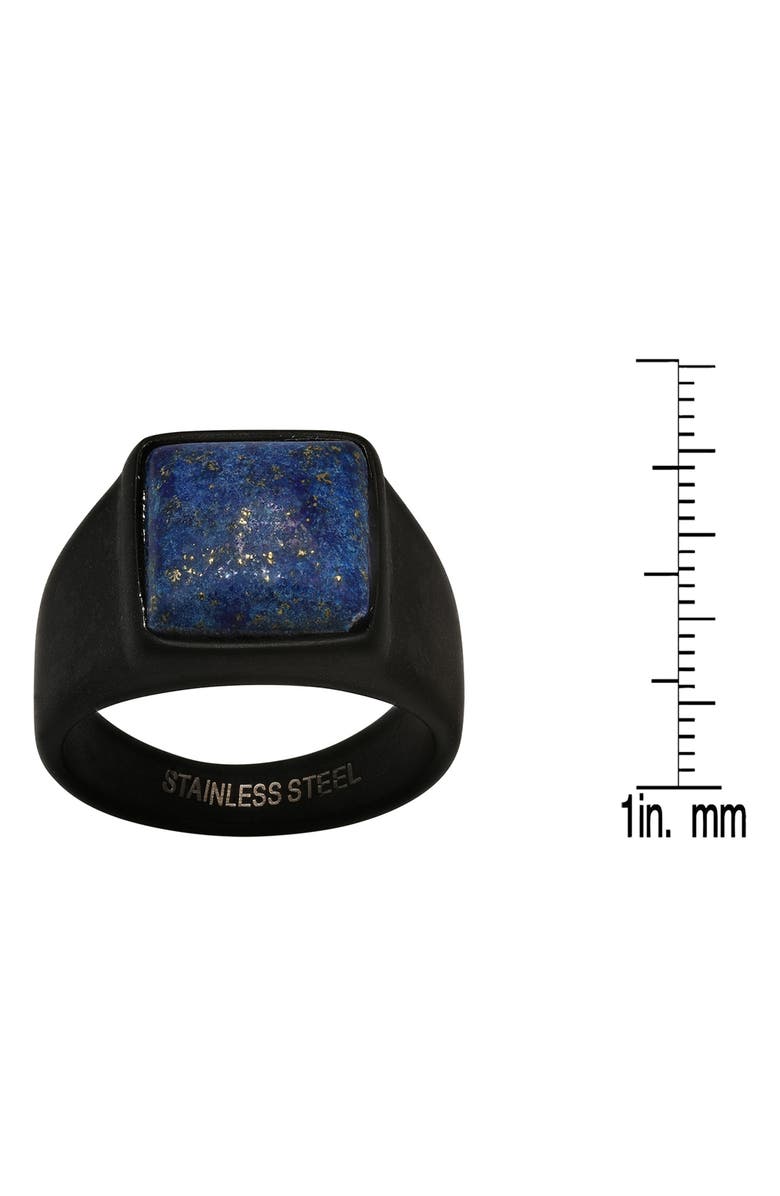 HMY JEWELRY Men's Lapis Lazuli Signet Ring, Alternate, color, Blue/ Black