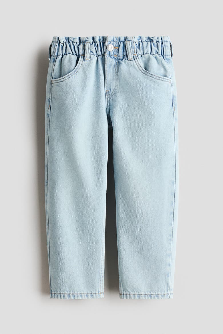 Relaxed Paper Bag Jeans, Alternate, color, Light denim blue