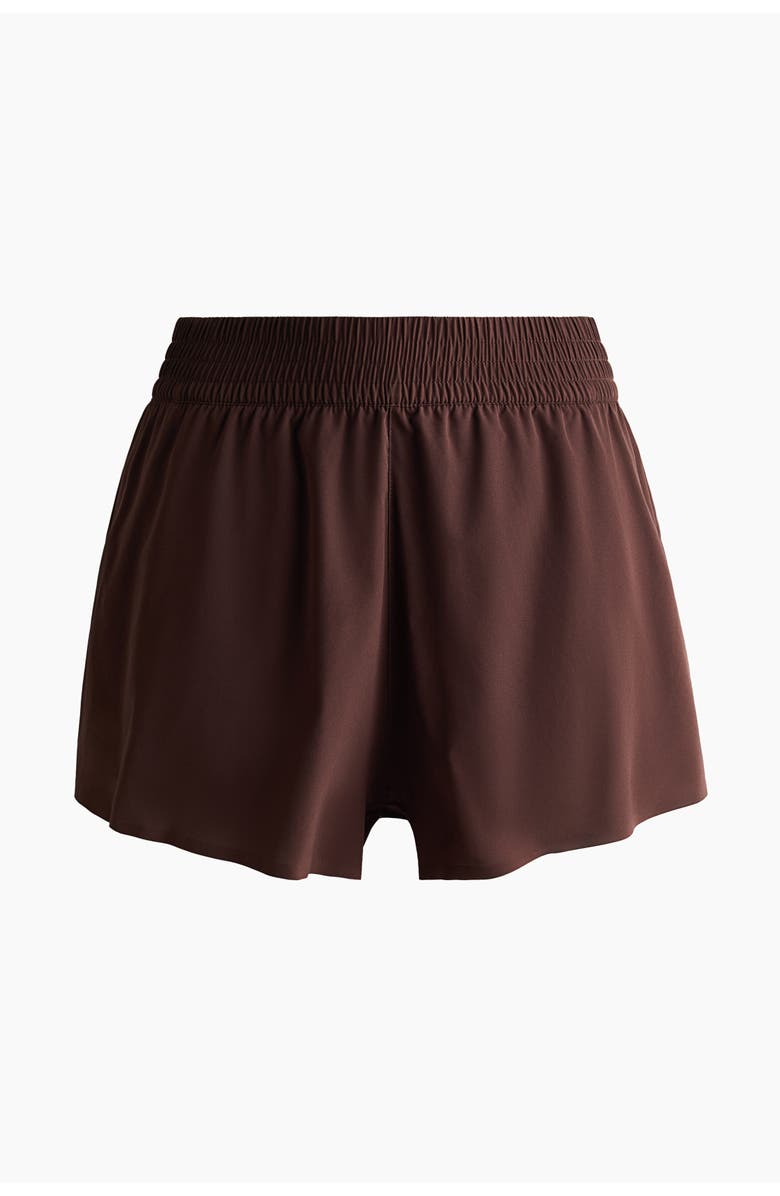 H&M Double-layered Sports Shorts, Main, color, Warm Brown