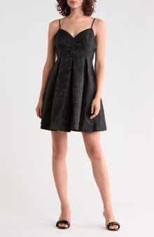 Floral Jacquard Fit & Flare Minidress