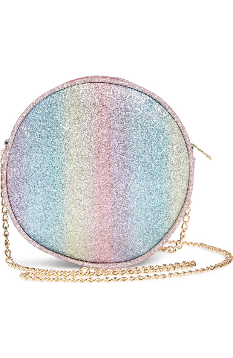 Capelli New York Glitter Rainbow Cake Crossbody Bag, Alternate, color,