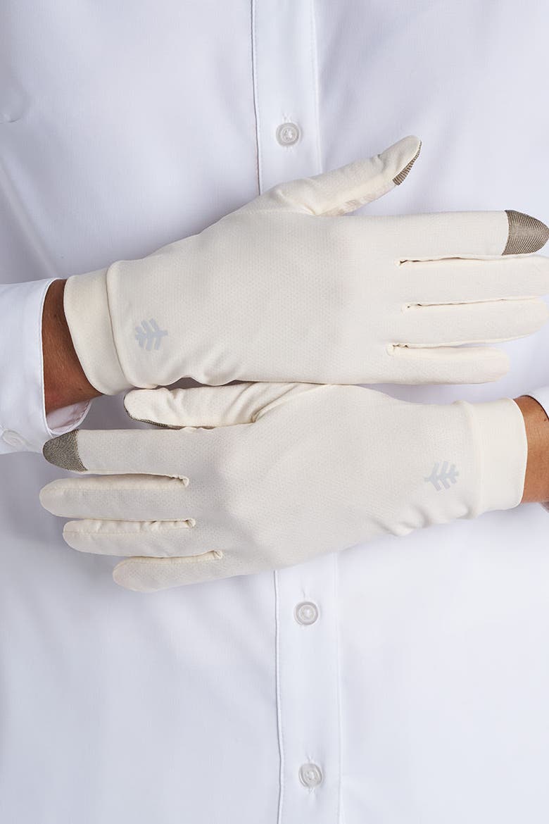 Gannett Full Finger UV Sun Gloves, UPF 50+ Sun Protection, Alternate, color, Vanilla