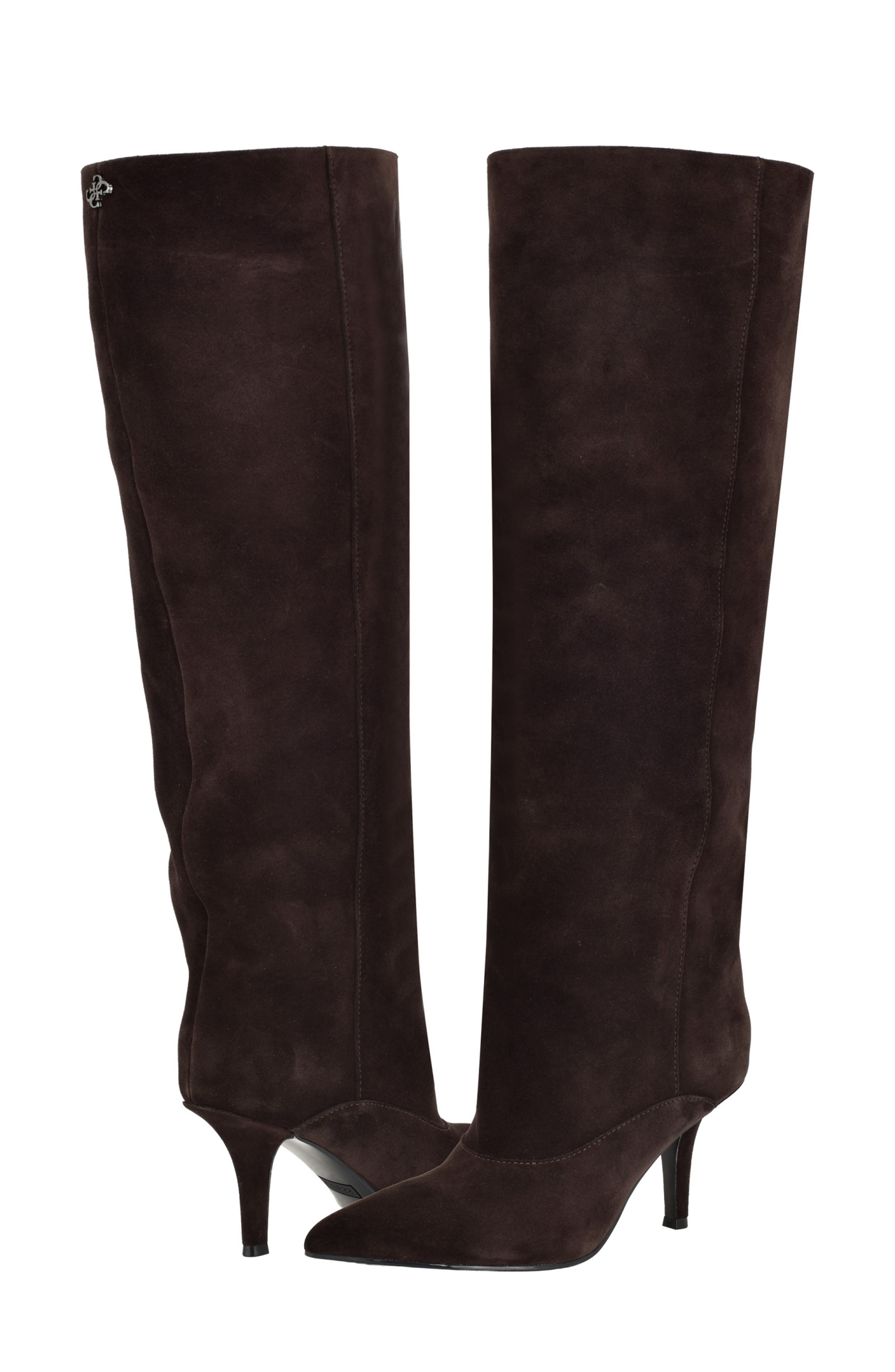 Carolan Pointed Toe Slouch Boot, Alternate, color, DARK BROWN