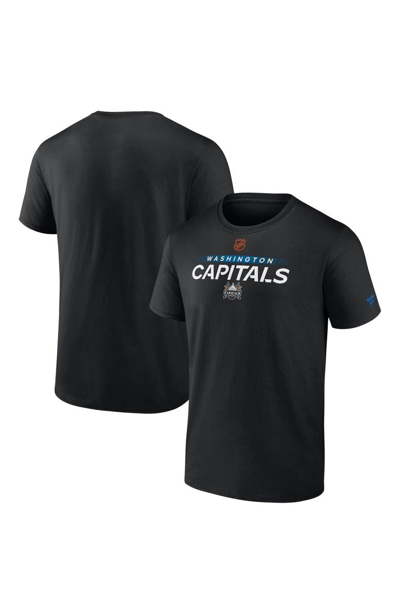 FANATICS Men's Fanatics Branded Black Washington Capitals Special Edition 2.0 Authentic Pro T-Shirt, Main, color,
