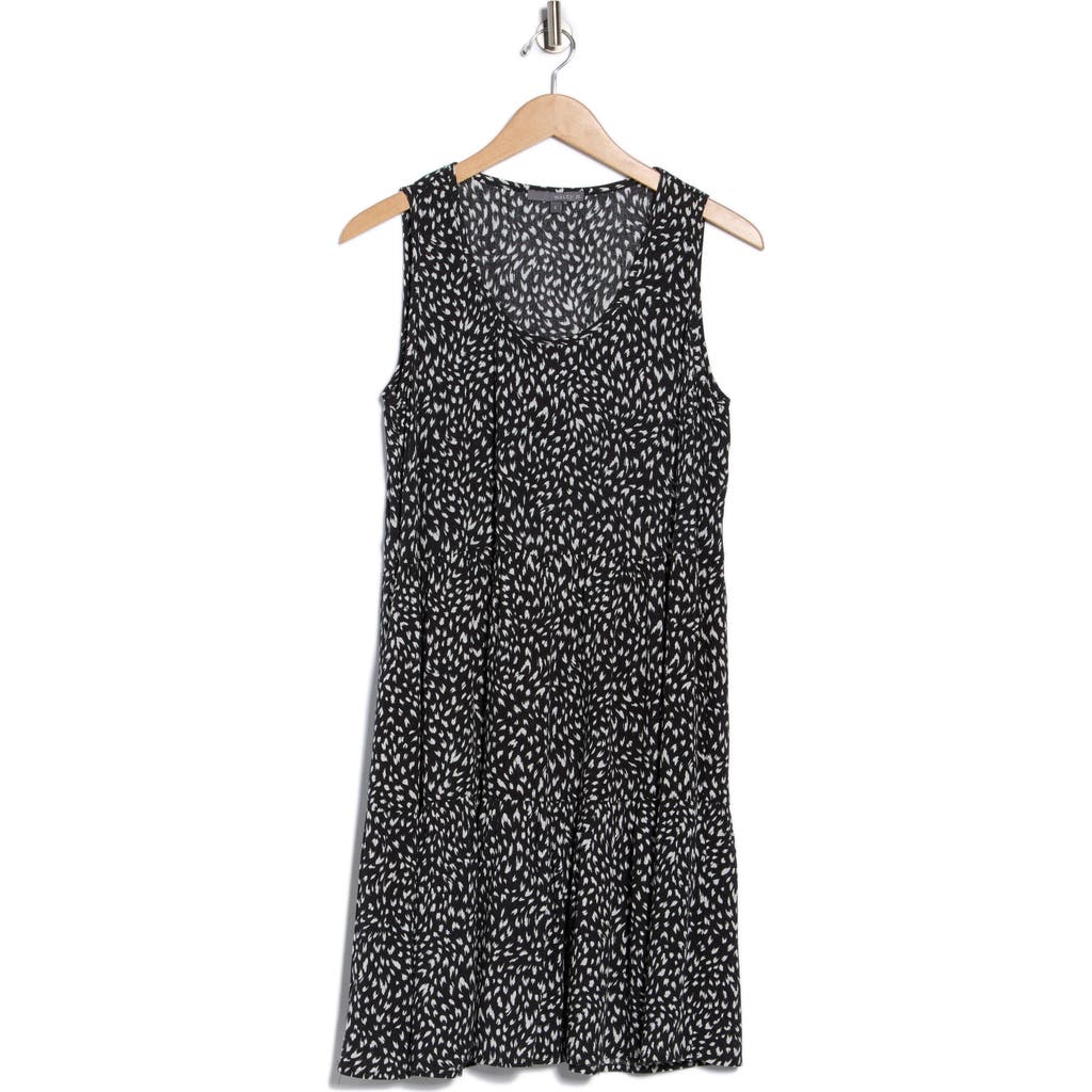 Matty M . Sleeveless Tiered Dress In Black