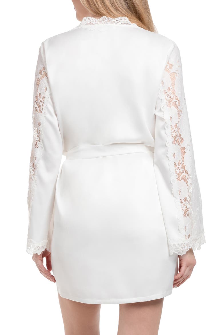 Shyla Embroidered Lace Satin Wrap, Alternate, color, IVORY
