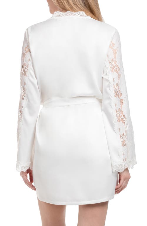 In Bloom By Jonquil Shyla Embroidered Lace Satin Wrap In Ivory