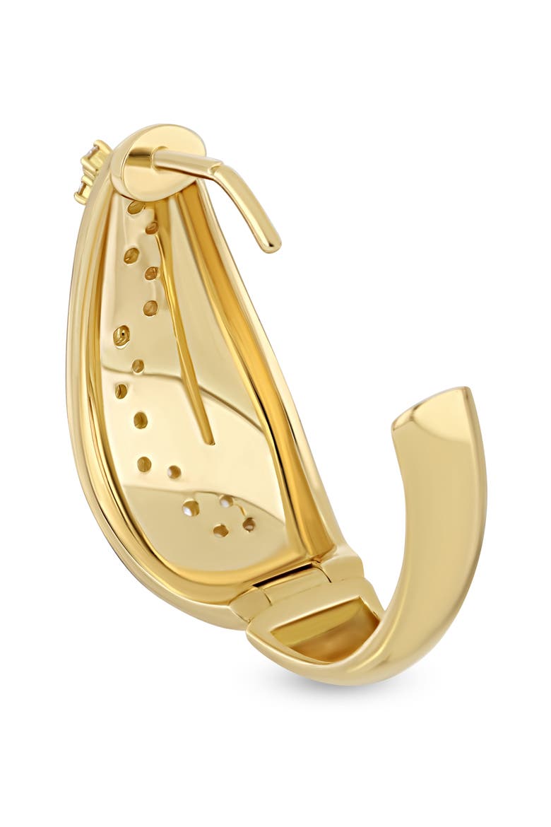 18K Gold Mika Diamond Hoop Earrings, 20mm, Alternate, color, 18K YELLOW GOLD