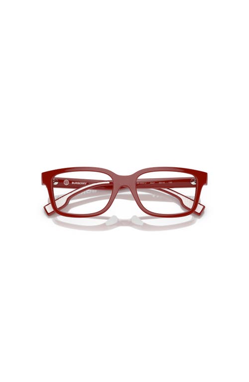 Burberry 48mm Rectangle Optical Glasses In Burgundy