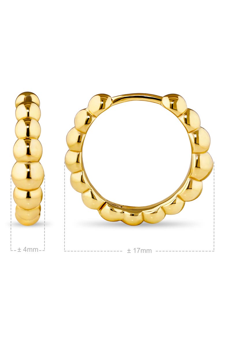 DEVATA Beaded Ball Hoop Earrings, Alternate, color, Gold