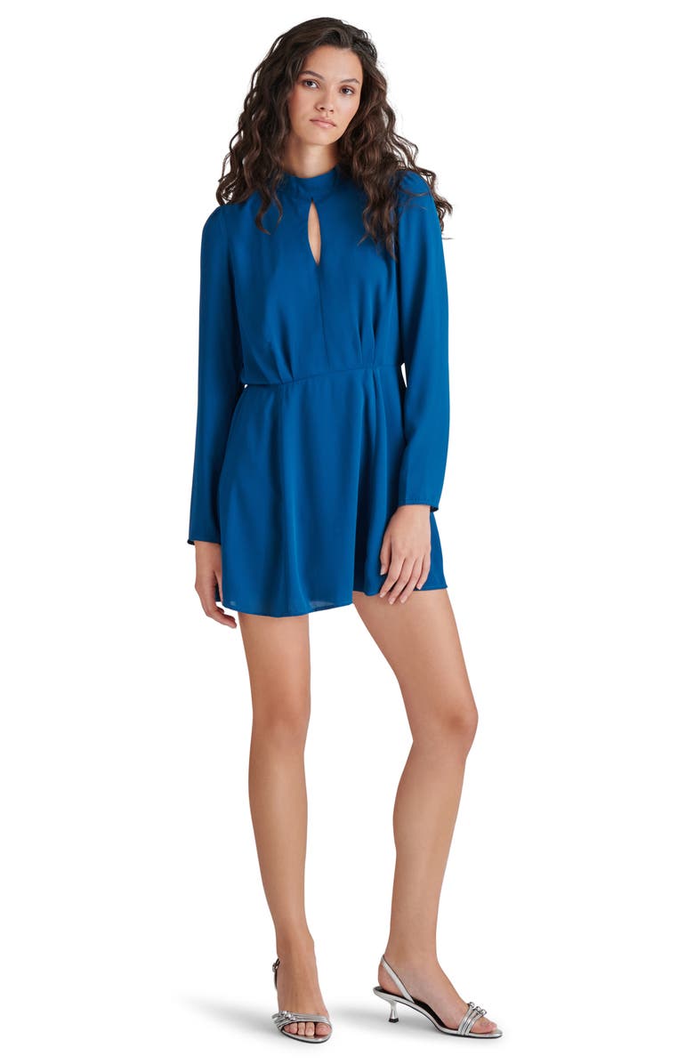 Steve Madden Hope Long Sleeve Minidress, Alternate, color, Cadet Blue