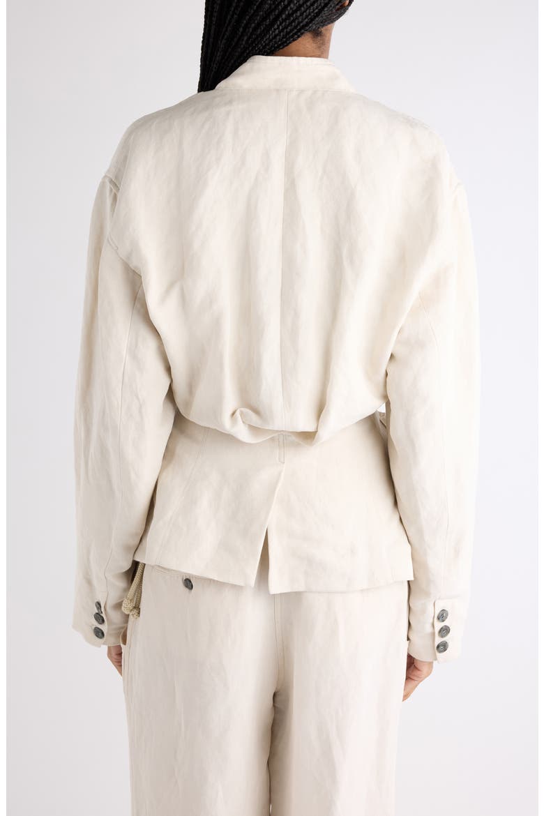 Soraya Linen & Silk Jacket, Alternate, color, ECRU