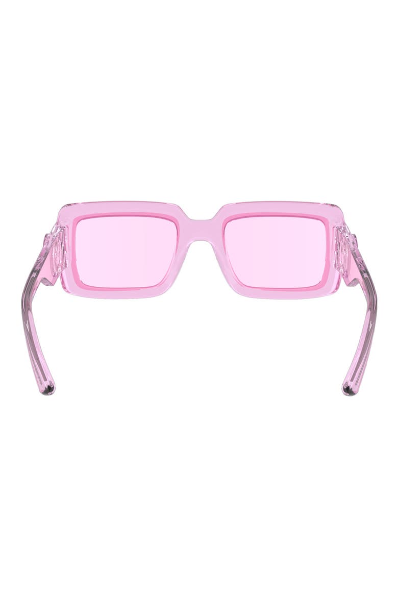 53mm Rectangular Sunglasses, Alternate, color, PINK