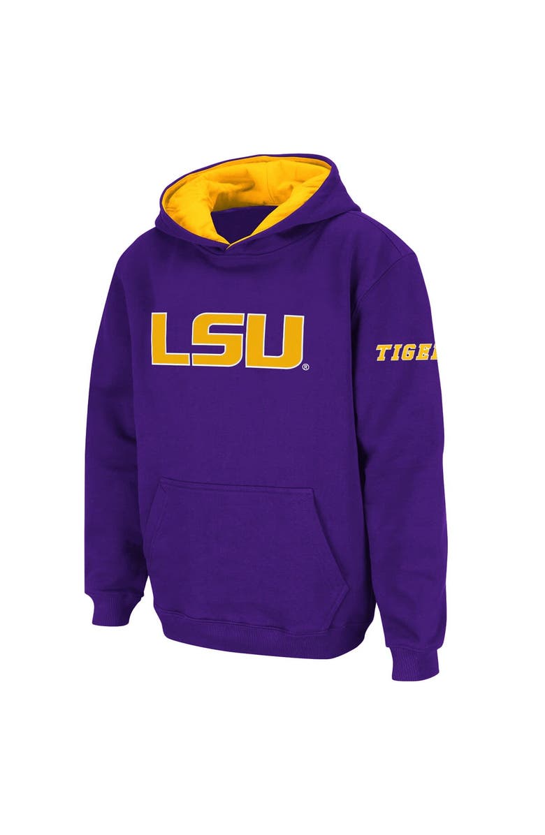 STADIUM ATHLETIC Youth Stadium Athletic Purple LSU Tigers Big Logo Pullover Hoodie, Main, color, Purple