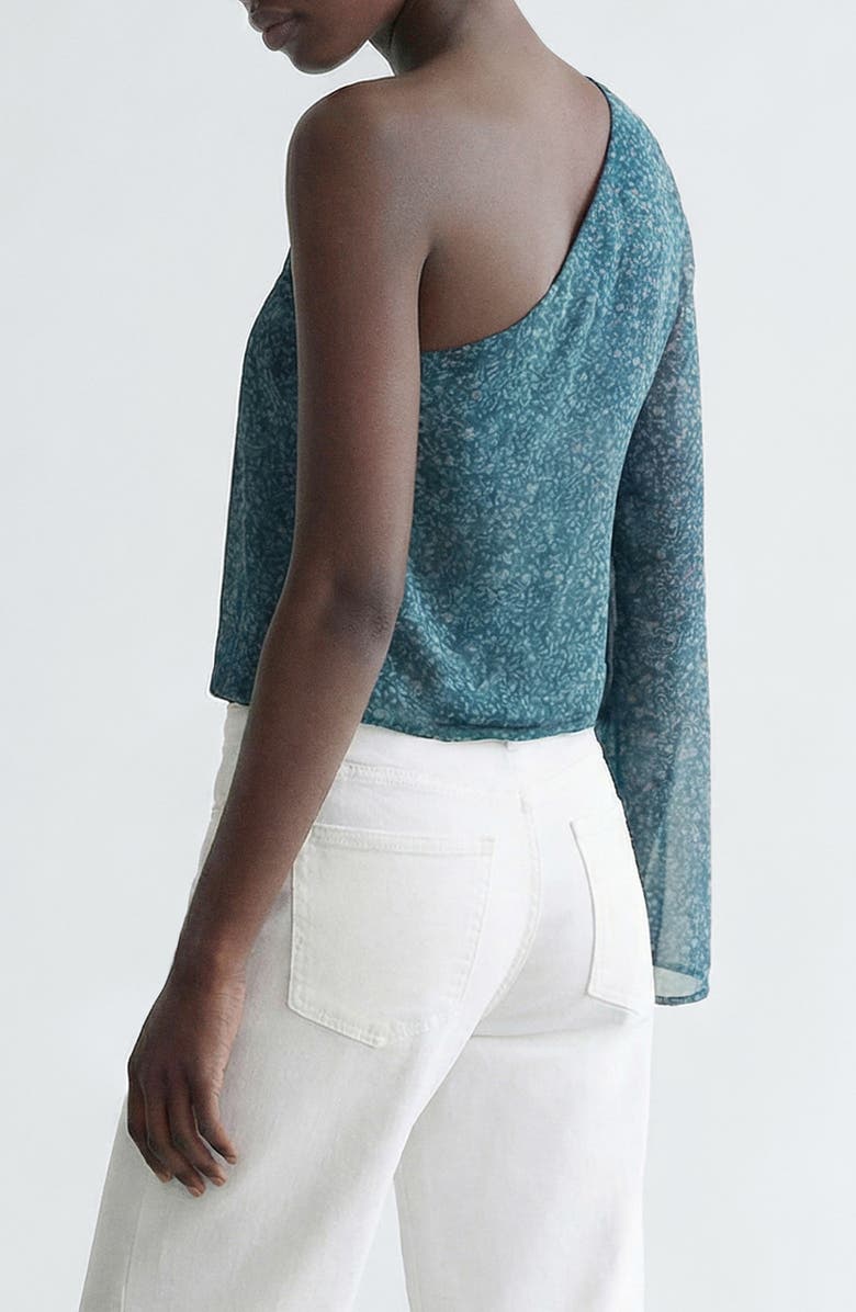 MANGO TEEN Print One-Shoulder Top, Alternate, color, 