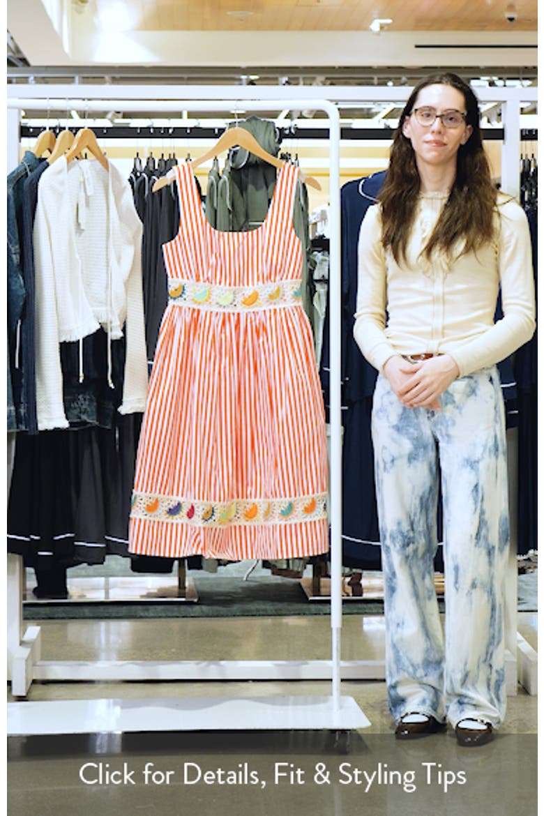 Stripe Crochet Trim Sleeveless Dress video