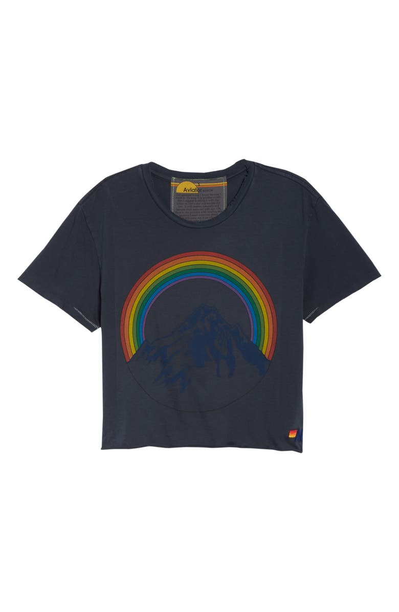 Aviator Nation Mountain Rainbow Tee, Alternate, color,