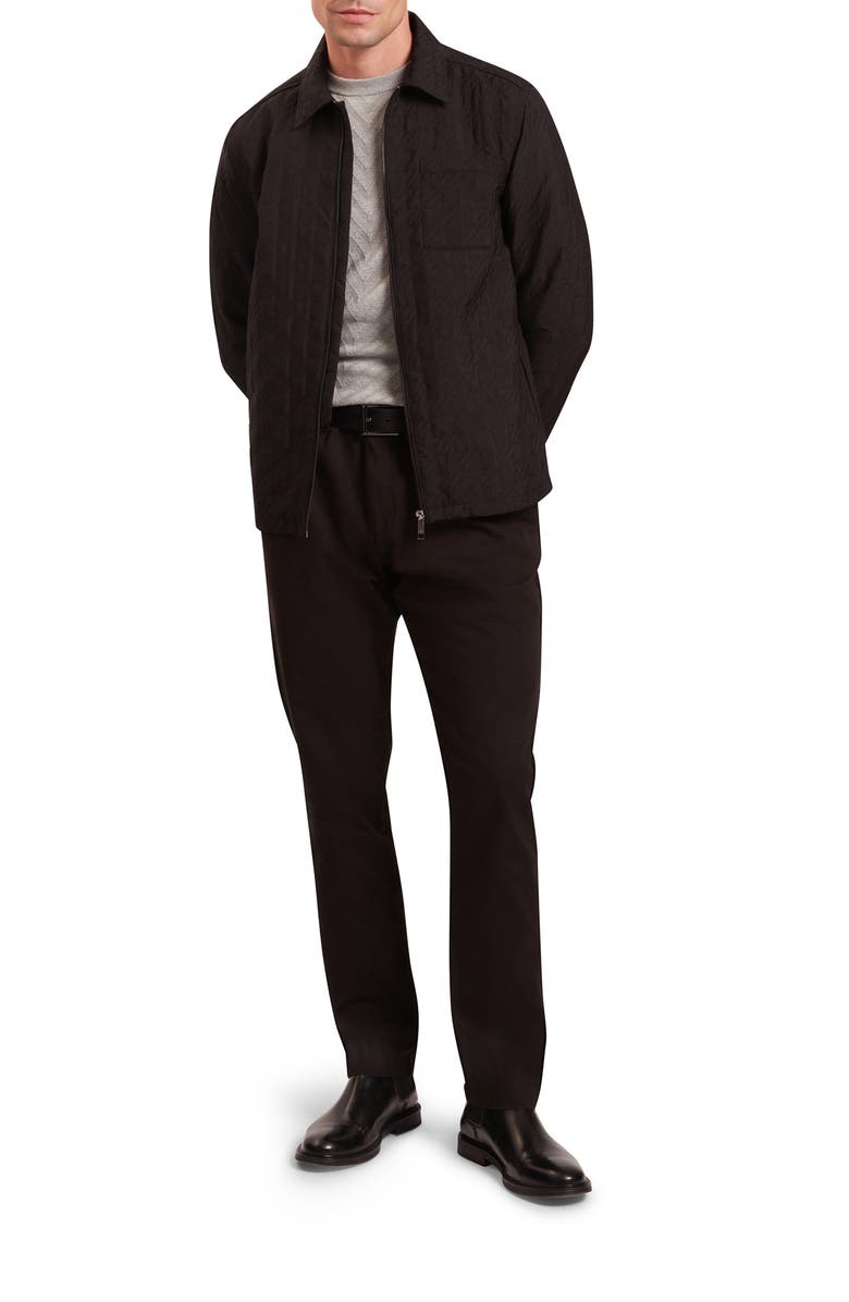 Ted Baker Thova Quilted Shirt Jacket, Alternate, color, Black