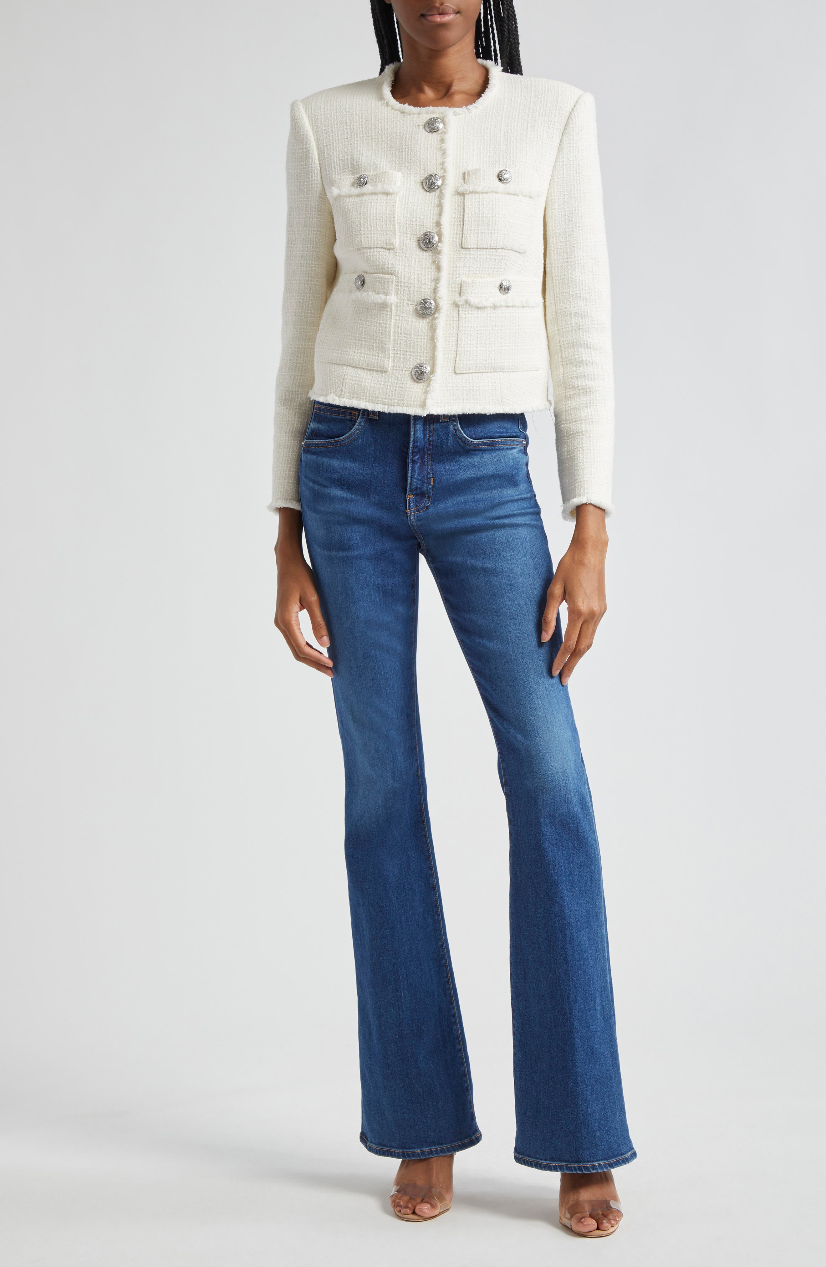 Olbia Cotton Blend Tweed Jacket - image 2