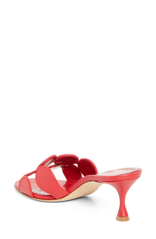 Manolo Blahnik Haribalmu Kitten Heel Sandal In Red