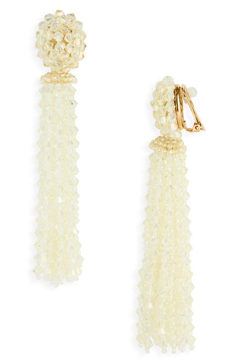 Beaded Tassel Drop Earrings
