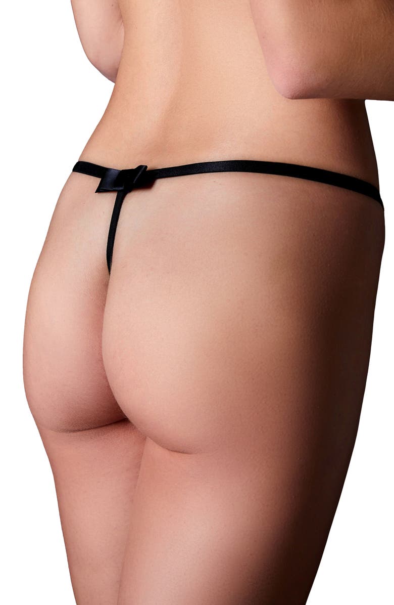 JOURNELLE Odette Mesh Thong, Alternate, color, Noir