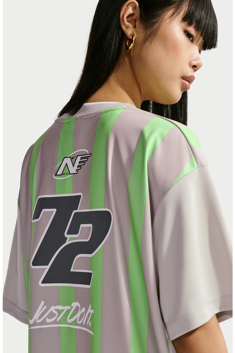 Sporty T-Shirt Dress, Alternate, color, CREAM II/ ILLUSION GREEN