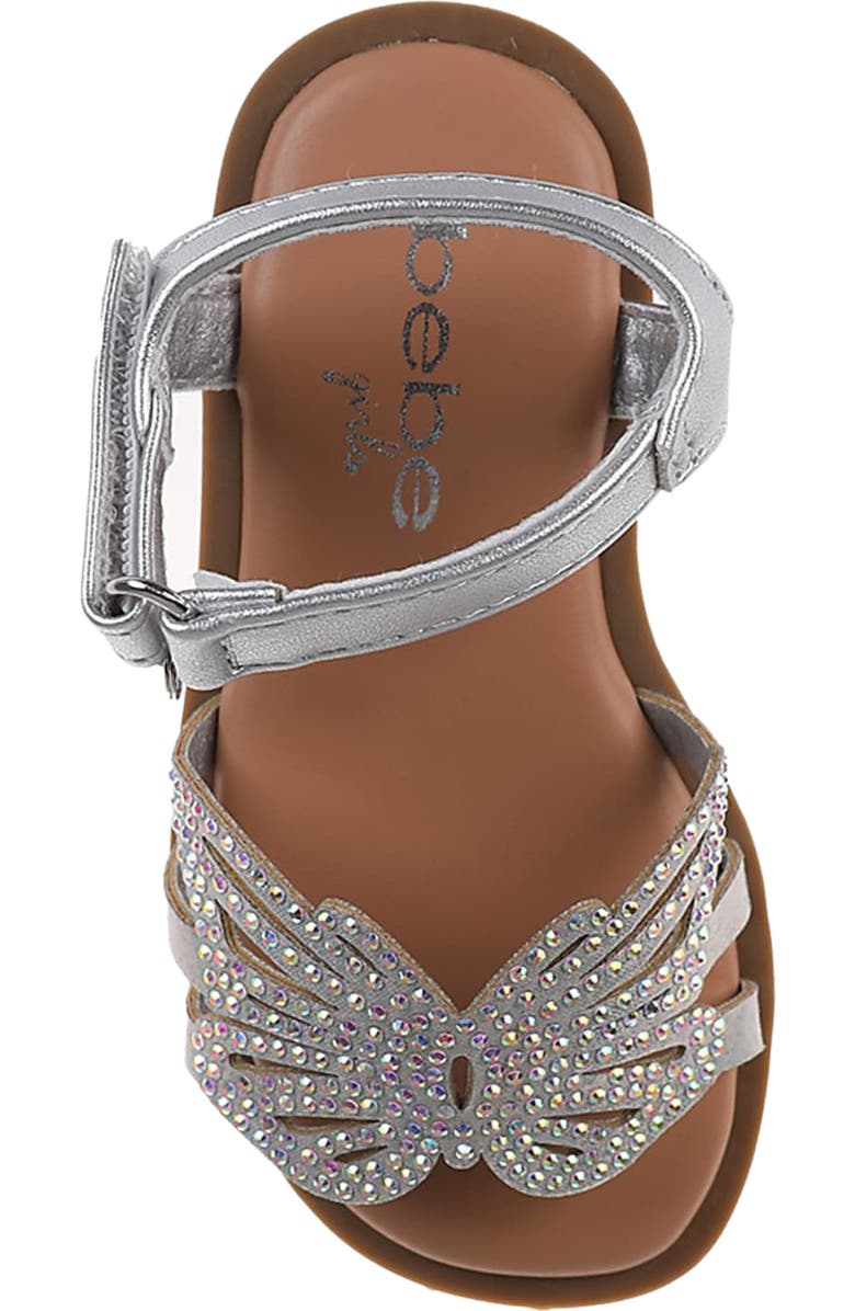 bebe Kids' Butterfly Rhinestone Sandal, Alternate, color,