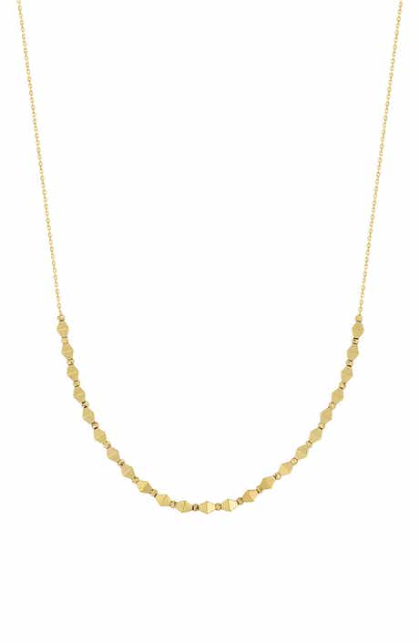 Bony Levy 14K Gold Pyramid Link Necklace