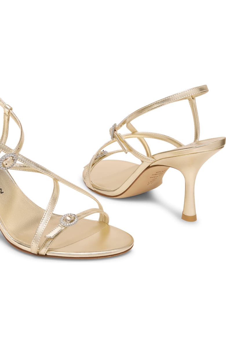 Stuart Weitzman Kensington Strappy Sandal 85, Alternate, color, Light Gold