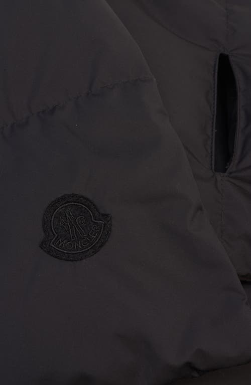 Moncler Quilted Down Hooded Scarf In Black