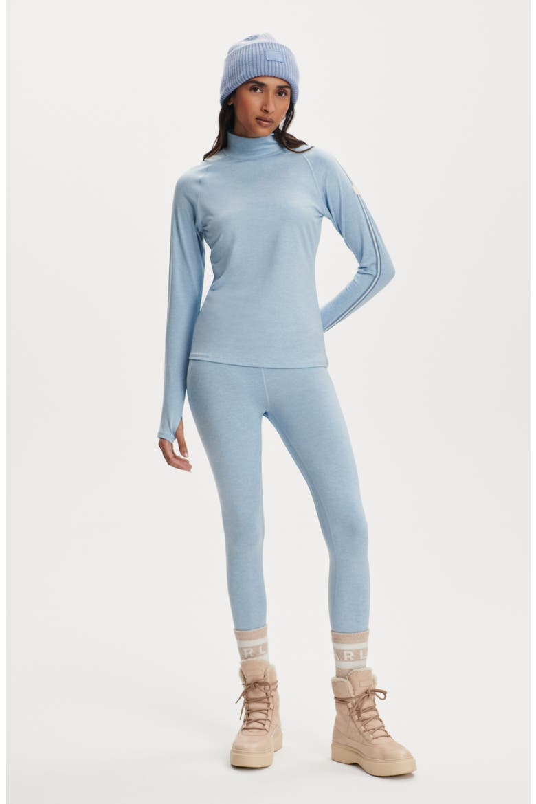 Always Warm Mock Neck Base Layer Top, Alternate, color, GLACIER MARL