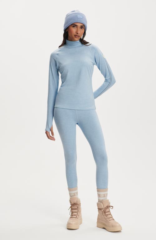 Varley Always Warm Mock Neck Base Layer Top In Blue