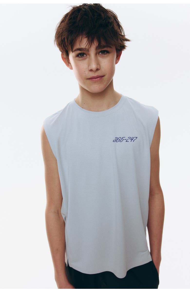 H&M 2-piece Sports Set With Drymove, Alternate, color, Light Gray/365-247