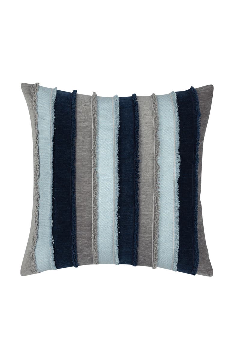 Elaine Smith Vista Multi colored Velvet embroidered panelled Indoor & Outdoor Woven Accent Pillow, Main, color, Multi