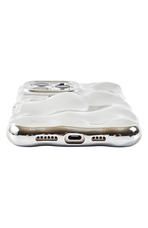 Auramma Chrome Bubbles Iphone 16 Pro Case In Chrome