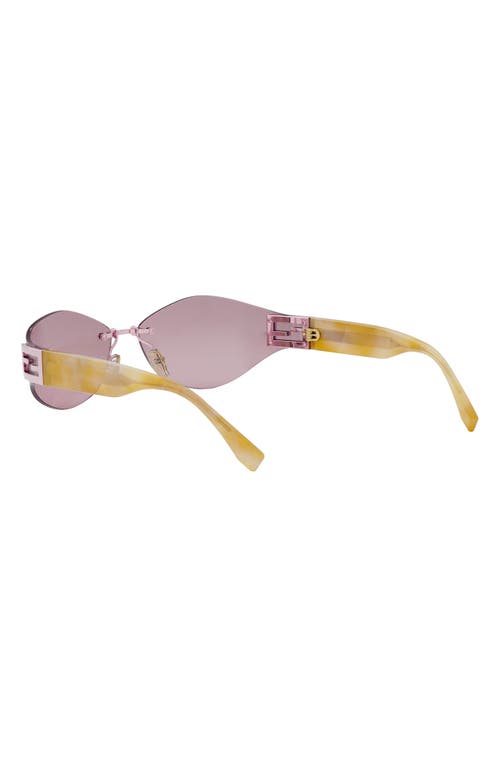 Fendi Baguette 74mm Oversize Geometric Sunglasses In Multi