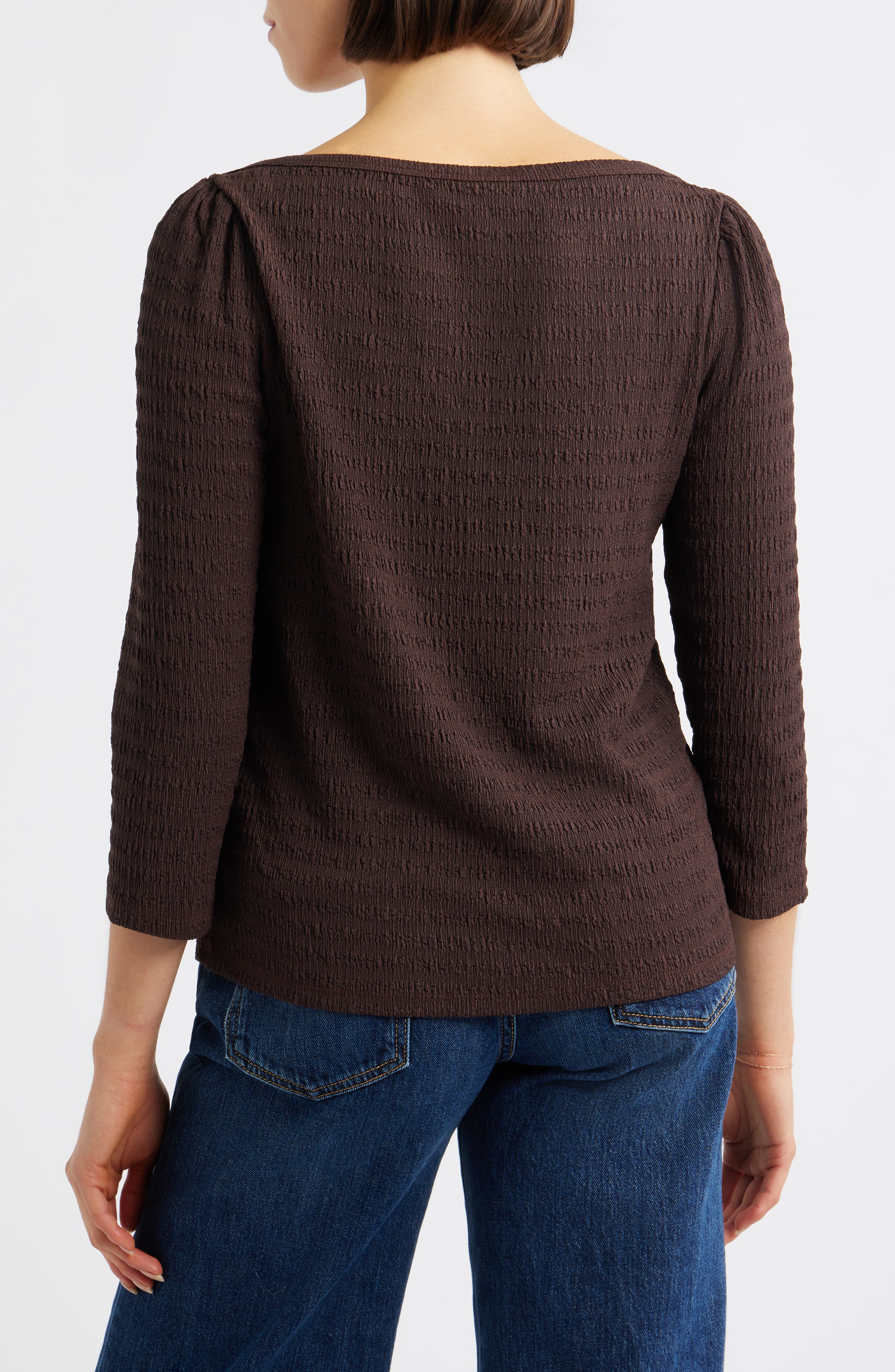 Boat Neck Knit Shirt - image 2