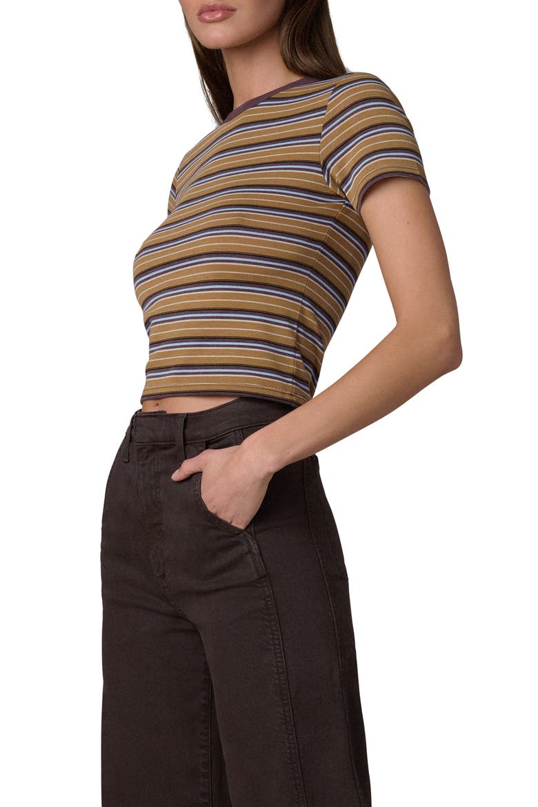 The Baby Tee, Alternate, color, CAMEL MULTI STRIPE