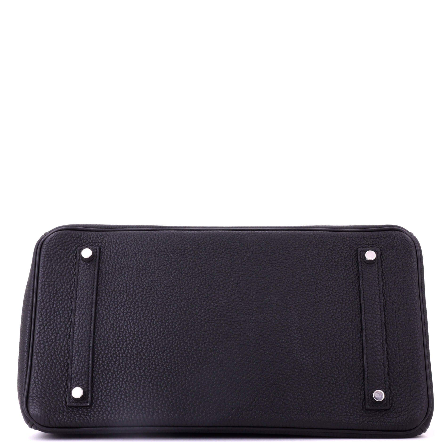 Pre-Owned Hermes Birkin Handbag Black Togo with Palladium Hardware 35, Alternate, color, Noir