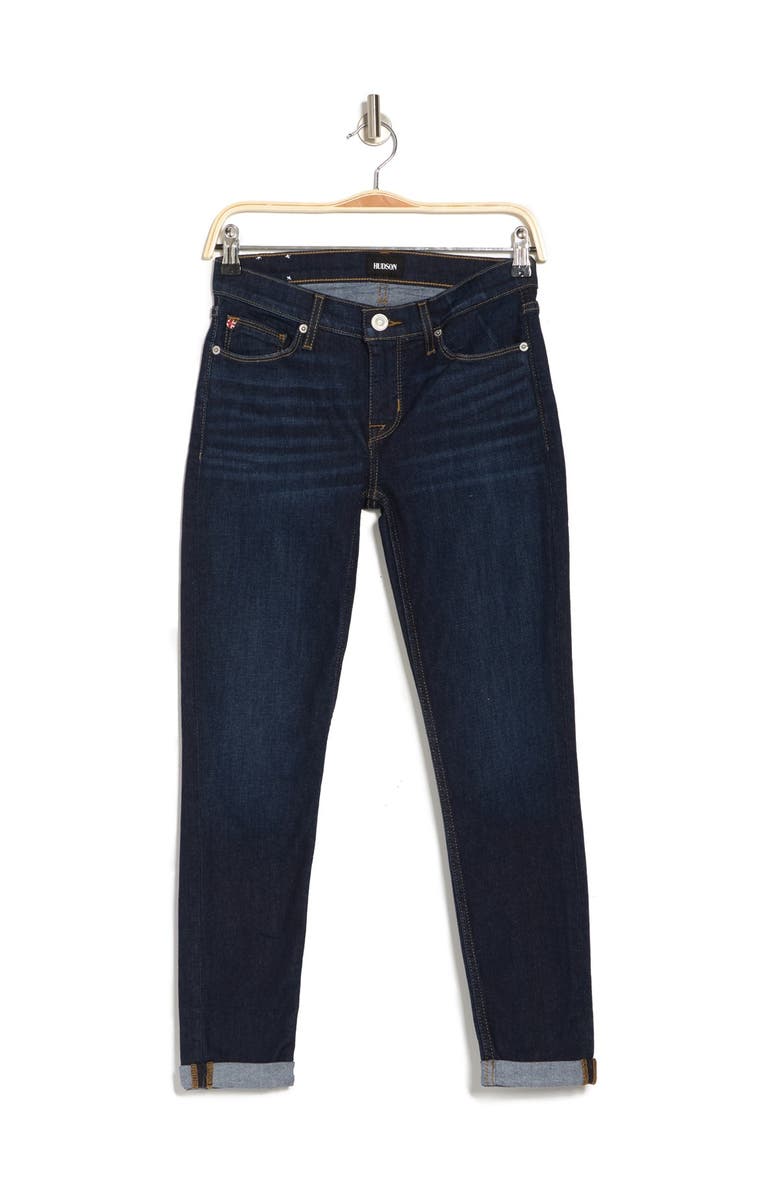 Hudson Jeans Harkin Distressed Super Skinny Cropped Cuff Jeans, Alternate, color, 