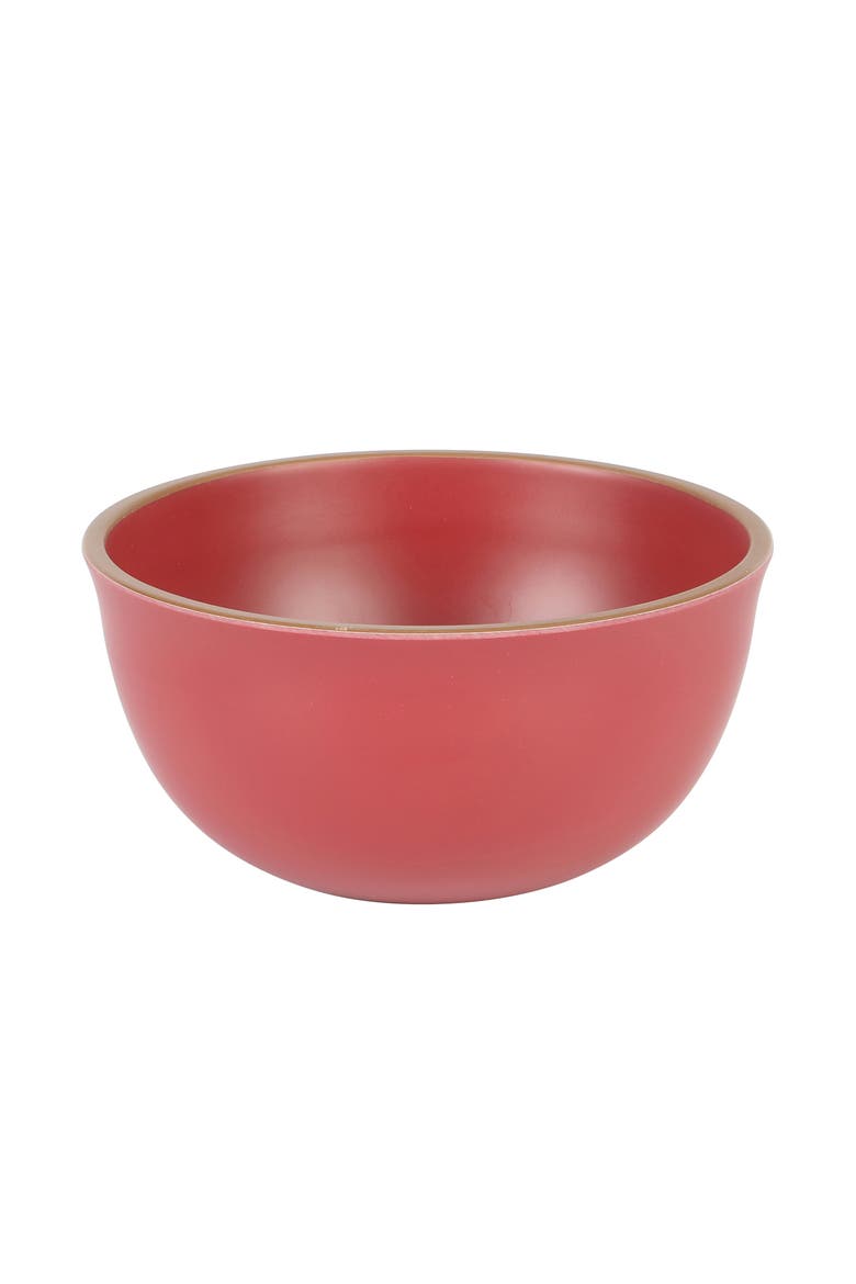 Rockabye 12 Piece Double Bowl Malemine Dinnerware Set, Alternate, color, Red