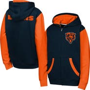 Outerstuff Youth Outerstuff Navy Chicago Bears Stadium Colorblock Full-Zip Hoodie