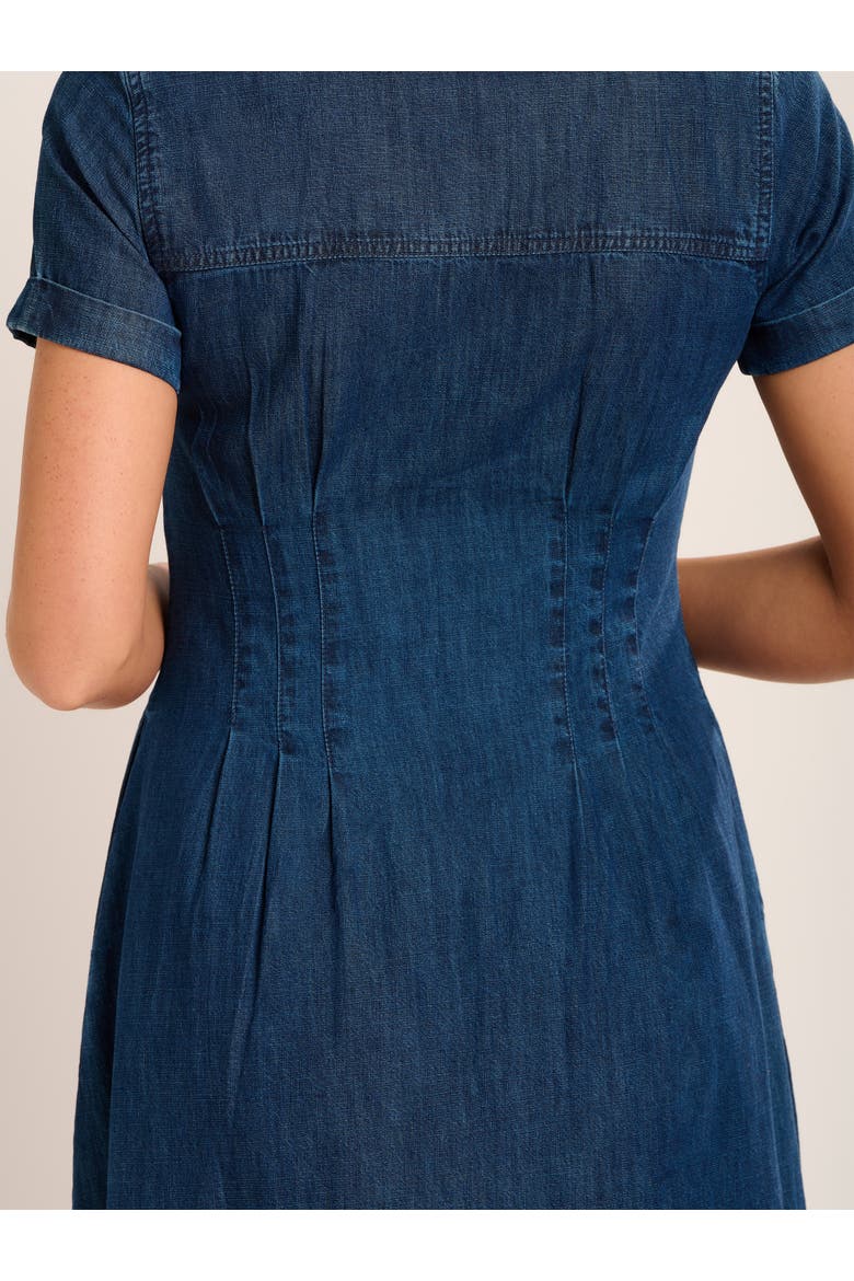 Antonia Button Front Denim Dress, Alternate, color, Blue