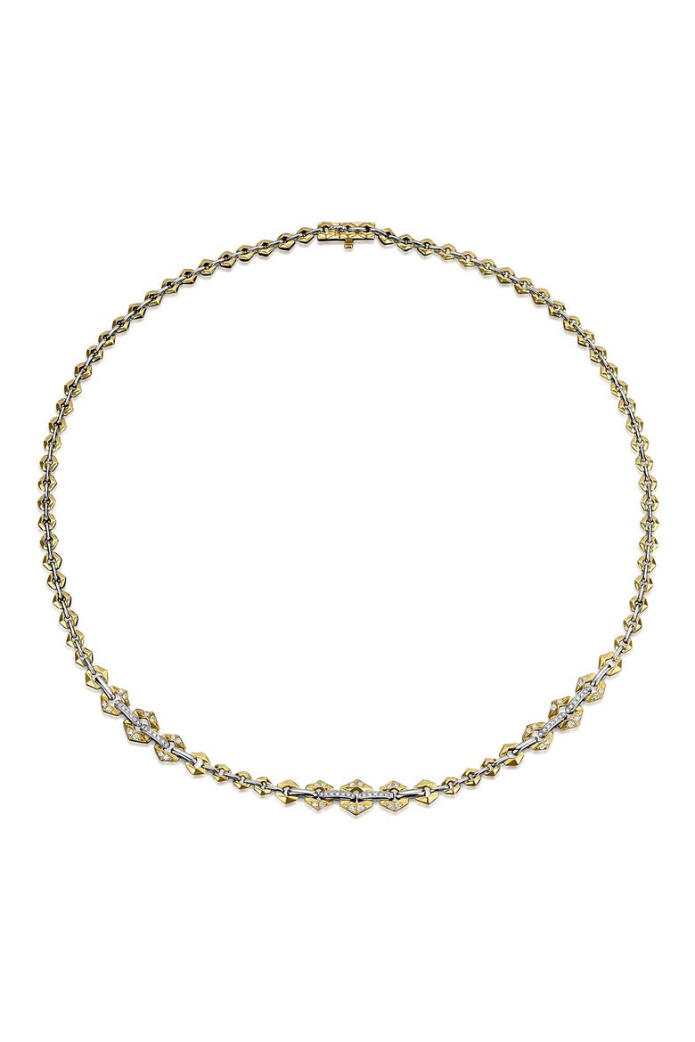 Flow Graduated Diamond Chain Necklace, Main, color, GOLD