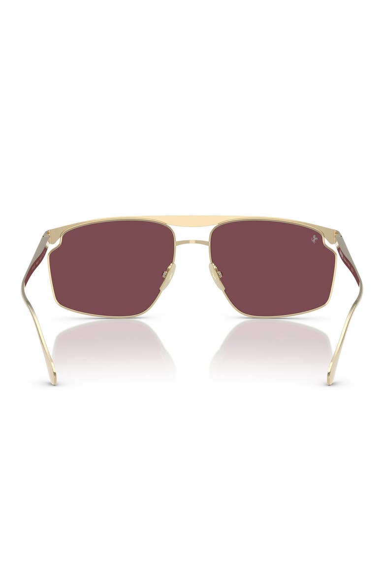 61mm Irregular Sunglasses, Alternate, color, PALE GOLD / BORDEAUX CE