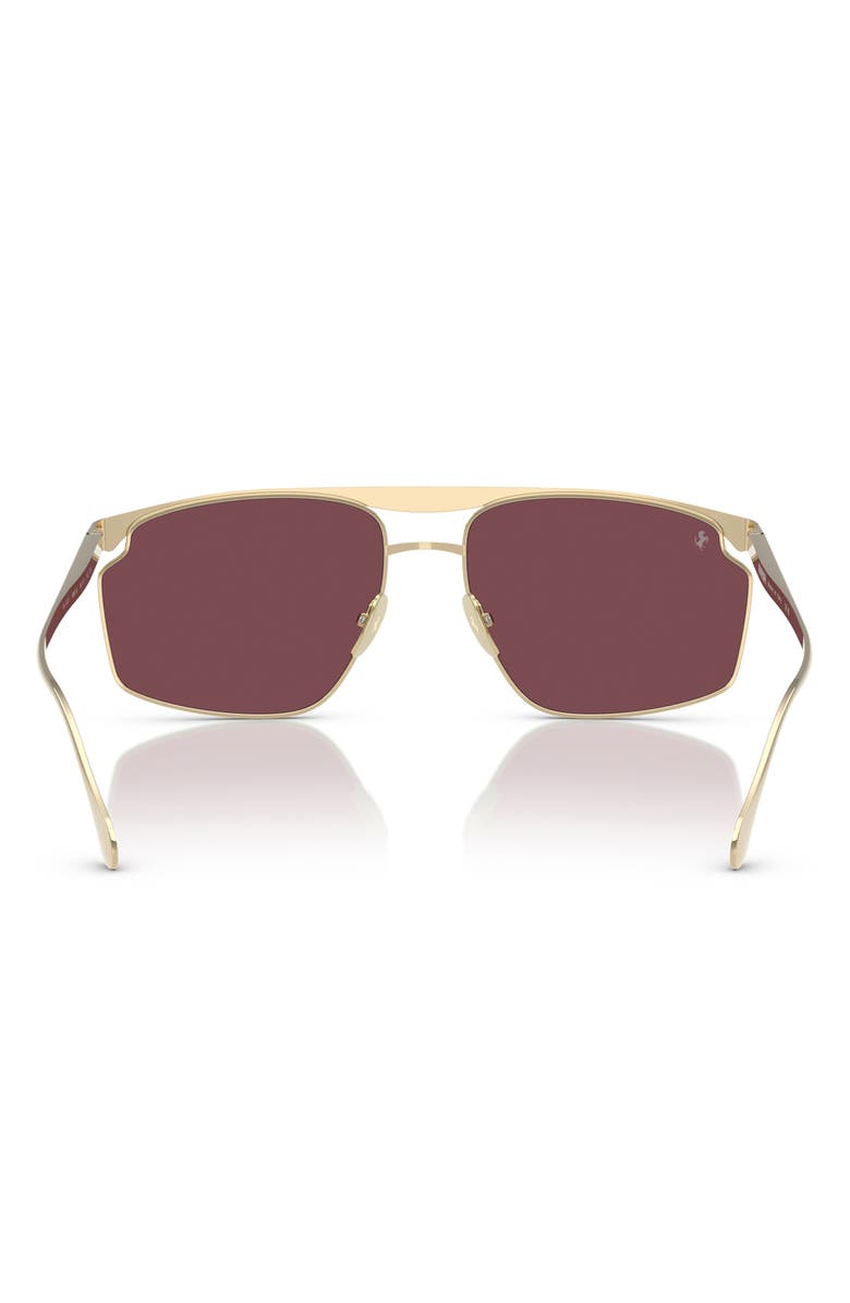 Scuderia Ferrari 61mm Irregular Sunglasses, Alternate, color, Pale Gold / Bordeaux Ce