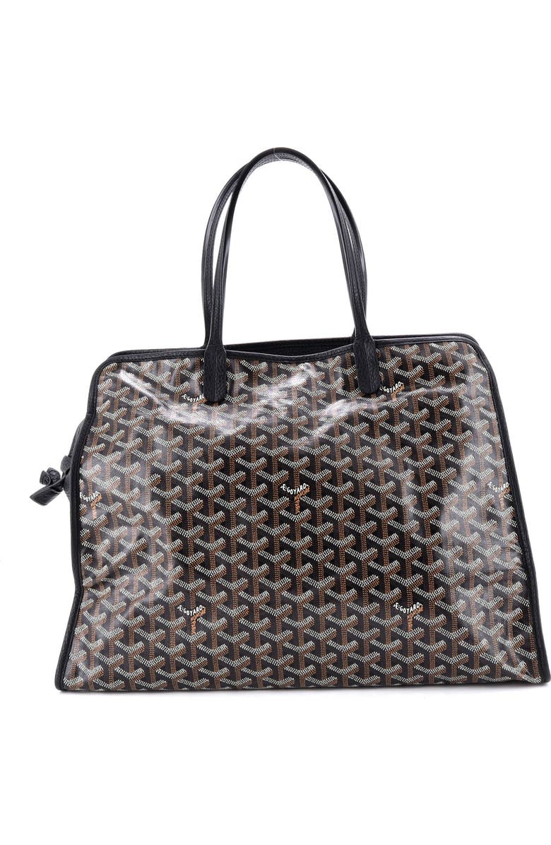 Pre-Owned Goyard Hardy Pet Carrier Coated Canvas PM, Main, color, Black