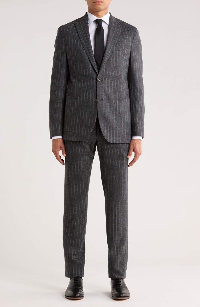 Jack Victor Hartford Wool Suit, Main, color, Charcoal