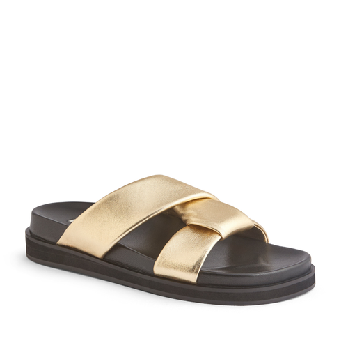 Neil J. Rodgers Obi Sandal In Gold Nappa